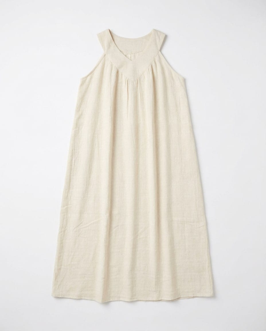Ivory Pleated Dress