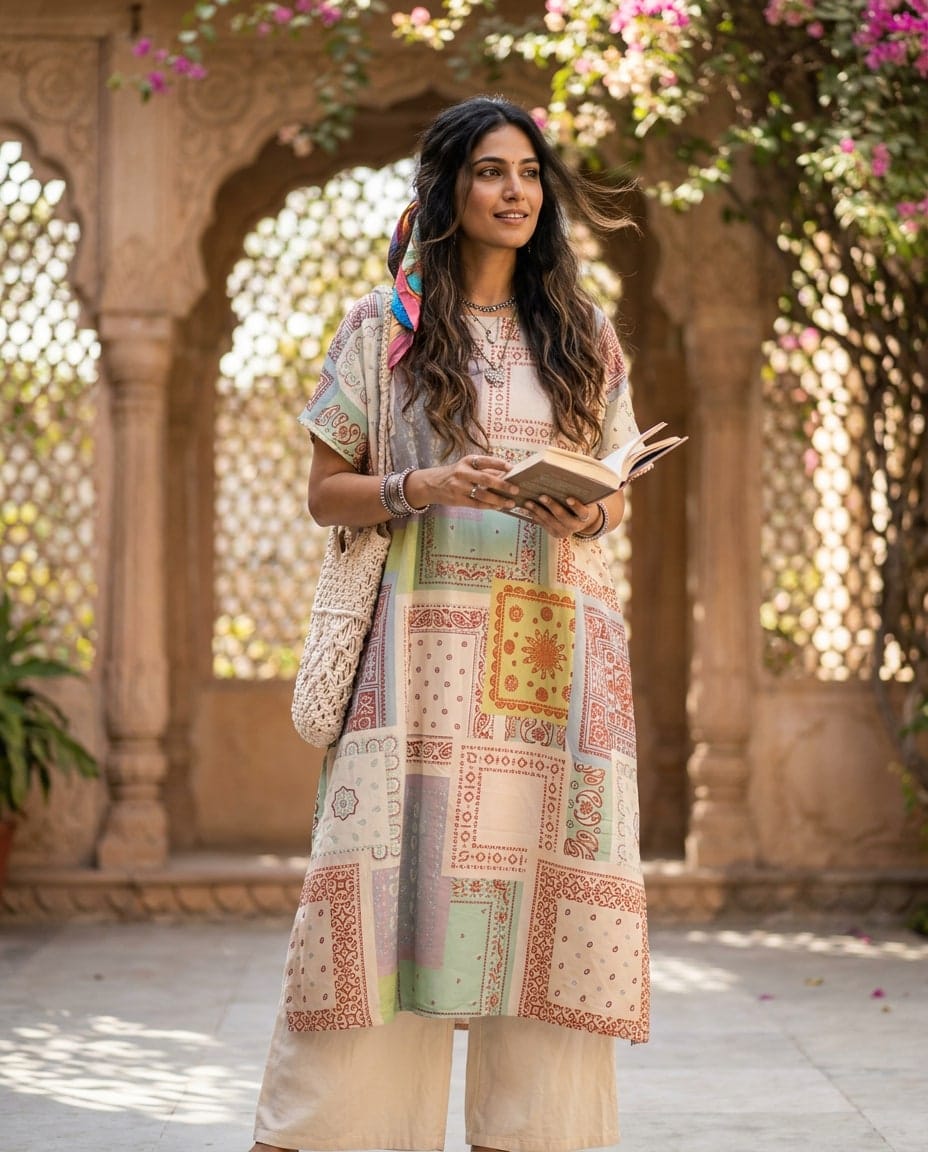 Patchwork Paisley Maxi Dress