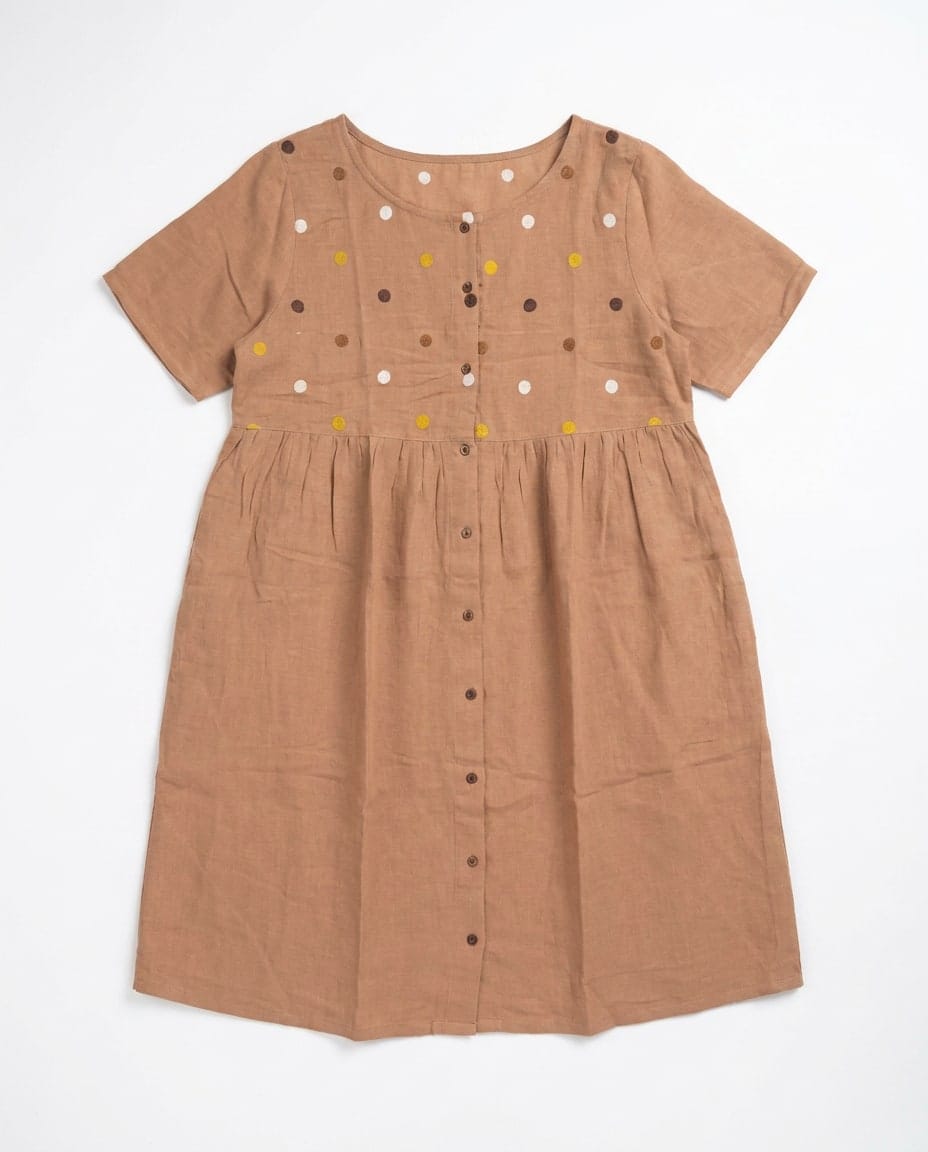 Terracotta Polka Dot Dress