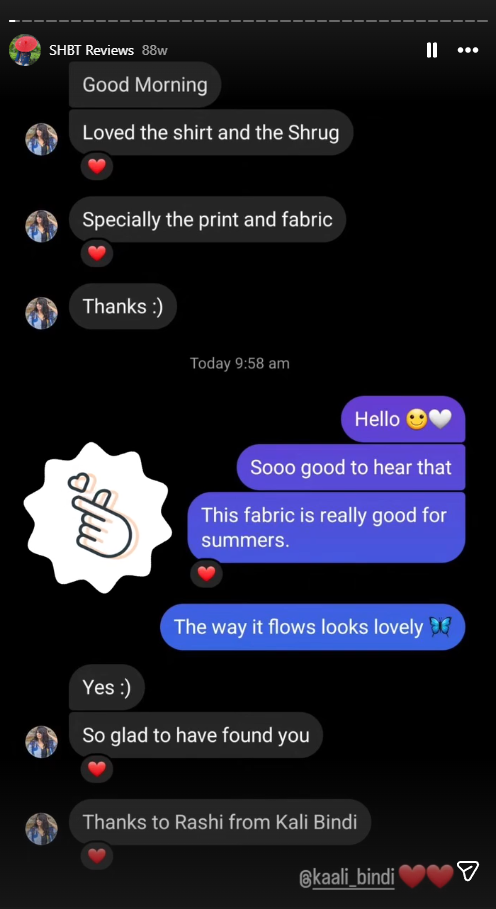 Customer testimonial